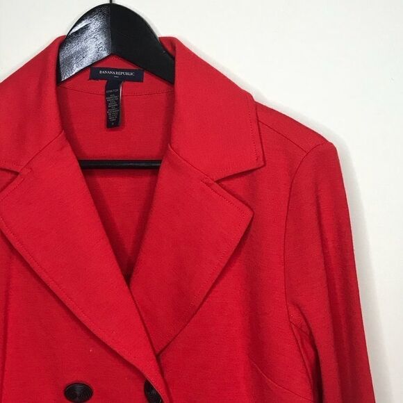 Banana Republic Sz M Red double button pea coat - Picture 1 of 8